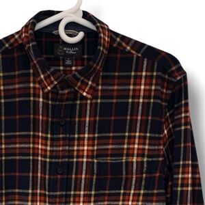Wallin & Bros plaid flannel button down shirt